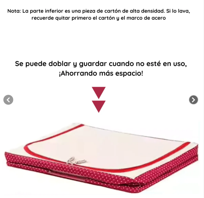 CAJA ORGANIZADORA DE ROPA PLEGABLE 66L