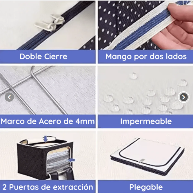 CAJA ORGANIZADORA DE ROPA PLEGABLE 66L
