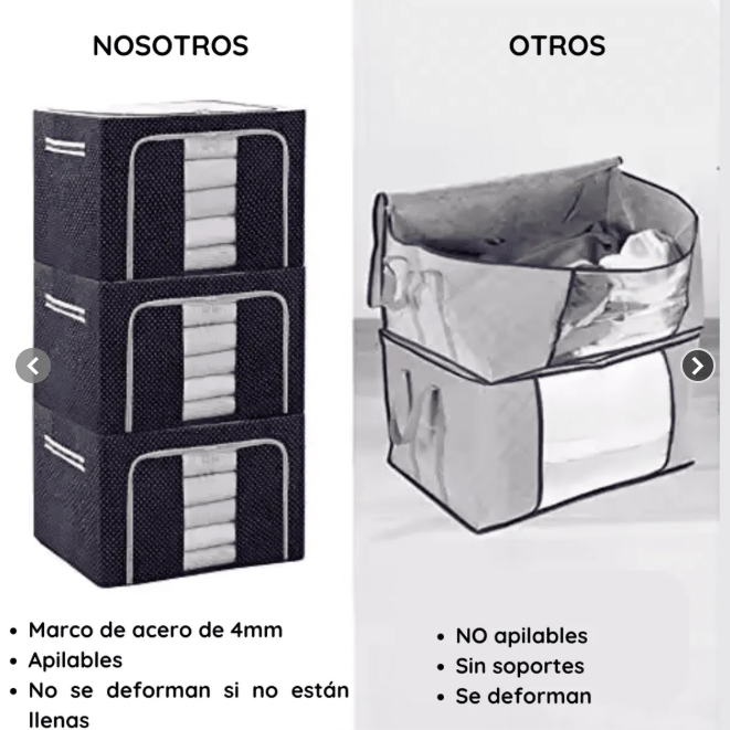 CAJA ORGANIZADORA DE ROPA PLEGABLE 66L